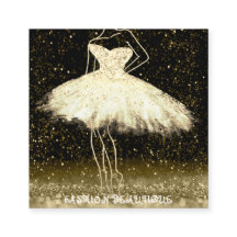 Mode Dress Logo QR Code Black Glitzer Gold