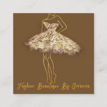 Mode Dress Logo QR Code Braun Rose Gold Dress