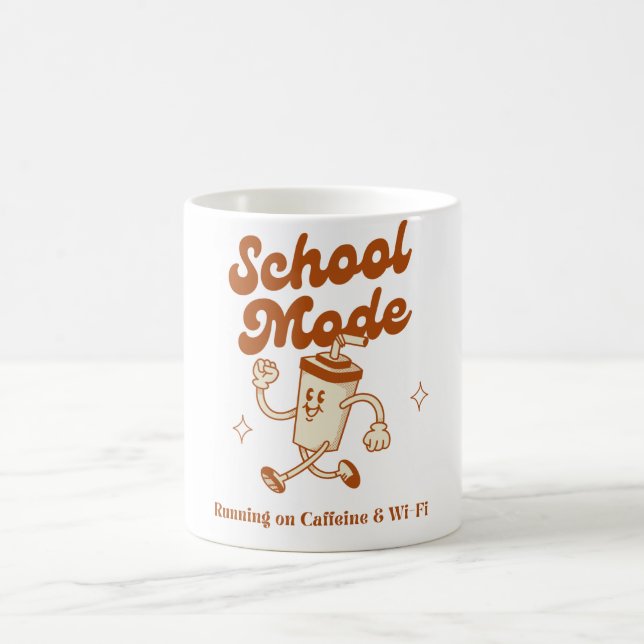 Mode école : Courir sur caféine et Wi-Fi - Mug (Centre)