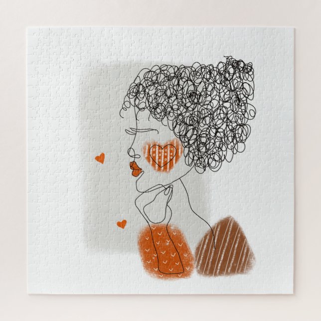 Mode-Frau: Graphic Black Lines (Vertikal)