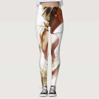 Mode Frau: Stilvolles, zeitgenössisches Portrait. Leggings