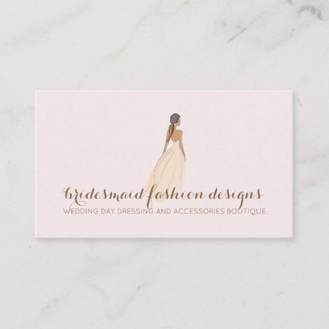 Mode für Hochzeitsfeier Bridesmaid Event-Party Visitenkarte (Vorderseite)