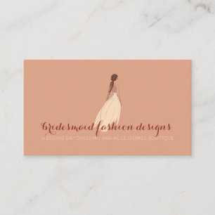 Mode für Hochzeitskleid Bridesmaid Event Party Visitenkarte