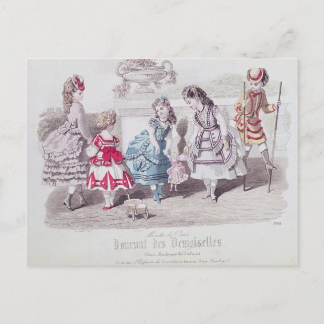Mode für Mädchen, aus "Journal des Postkarte (Vorderseite)