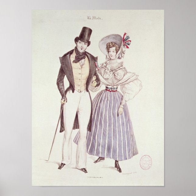 Mode für Männer und Frauen, 1830 Poster (Vorne)