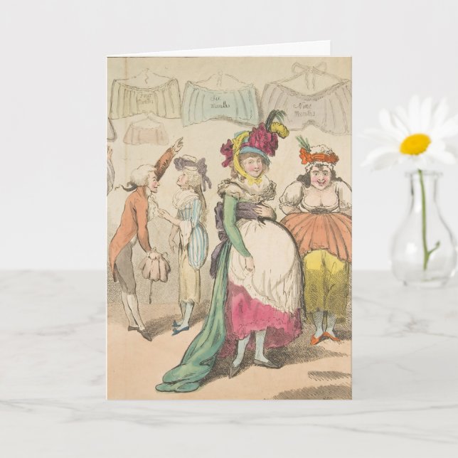 Mode - geklappte Grußkarte Karte (Kleine Pflanze)