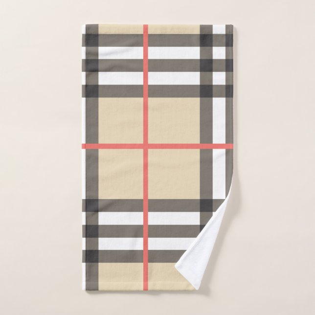 Mode géométrique écossaise motif (Serviette à main)