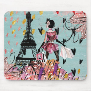 Mode-Girl in Paris Mousepad