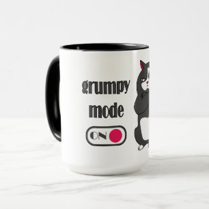 Mode Grumpy sur la tasse de café de chat gras amus