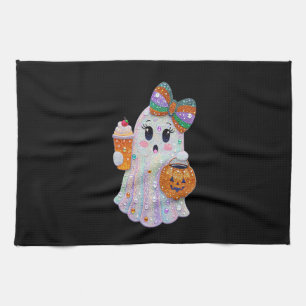 Mode Halloween Rhinstones Geist Geschirrtuch