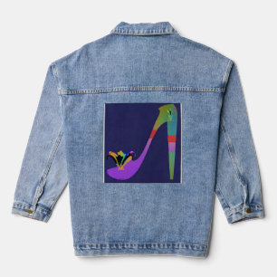 Mode High Heel Jeansjacke
