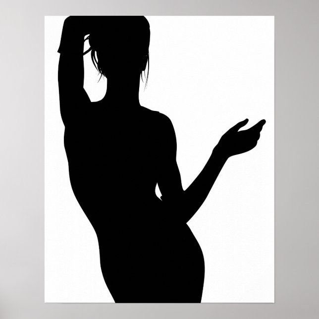 Mode-Illustration der Silhouette Poster (Vorne)