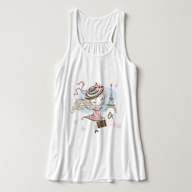 Mode in Paris Tank Top (Design Vorderseite)