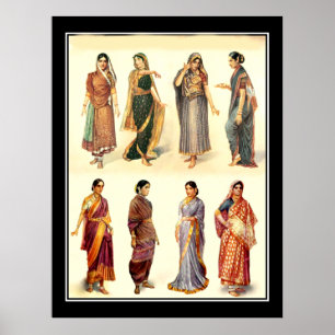 Mode Indien  Vintage-Plakat Poster