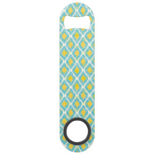 Mode jaune bleue d'ikat tribal moderne