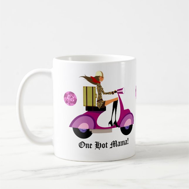 Mode-Kaffee-Tassen-Roller-Frauen-Rosa-Leopard Kaffeetasse (Links)