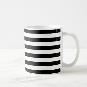 Mode Luxuriöse schwarz-weiße Streifen Trendy Niedl Kaffeetasse