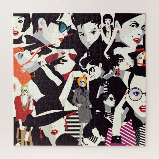 Mode Mädchen Collage: Pop-Art (Vertikal)