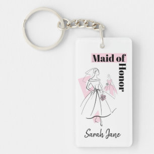 Mode mariée rose femme d'honneur rectangle
