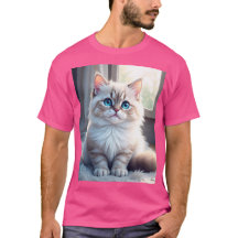 “Mode Miaou Activé – T-Shirt Imprimé Chat Mignon”