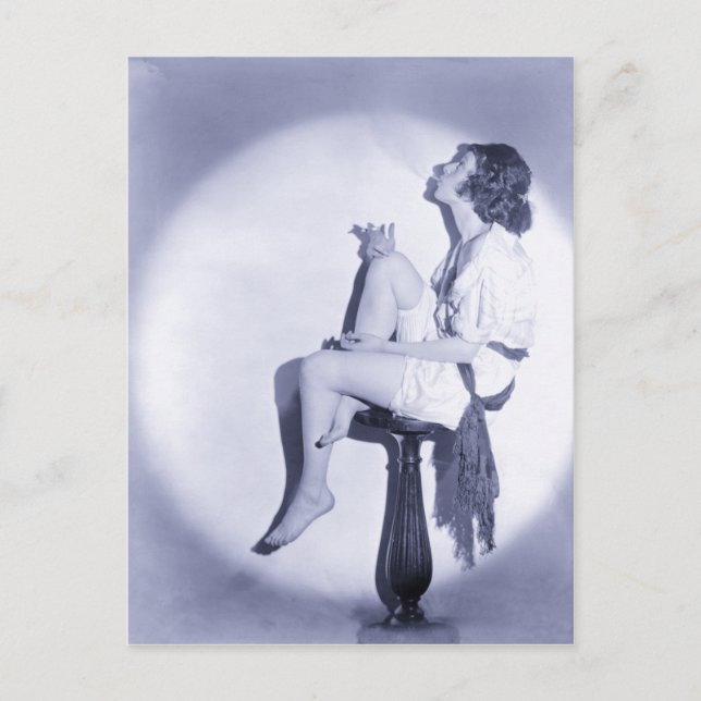 Mode mit Rauchmodell der 20er Jahre Postkarte (Vorderseite)
