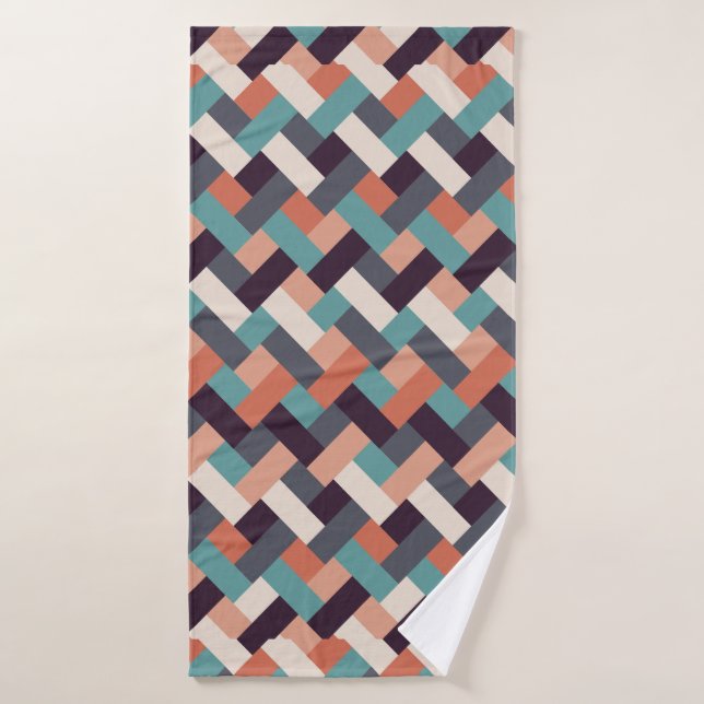 Mode motif élégant - Géométrique Moderne Vintage (Serviette de bain)