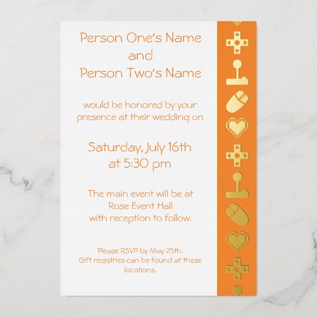 Mode multijoueur dans Orange Foil Invitation (Recto)
