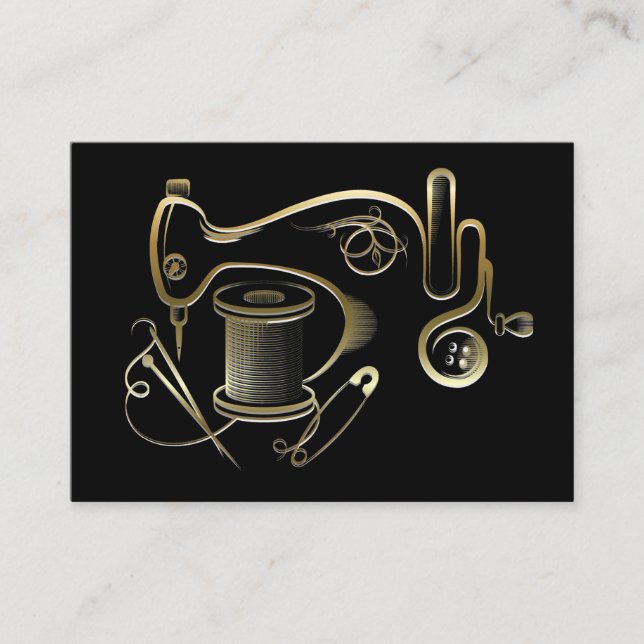 Mode, Nähen, Version der Seamstress Business Card Visitenkarte (Vorderseite)