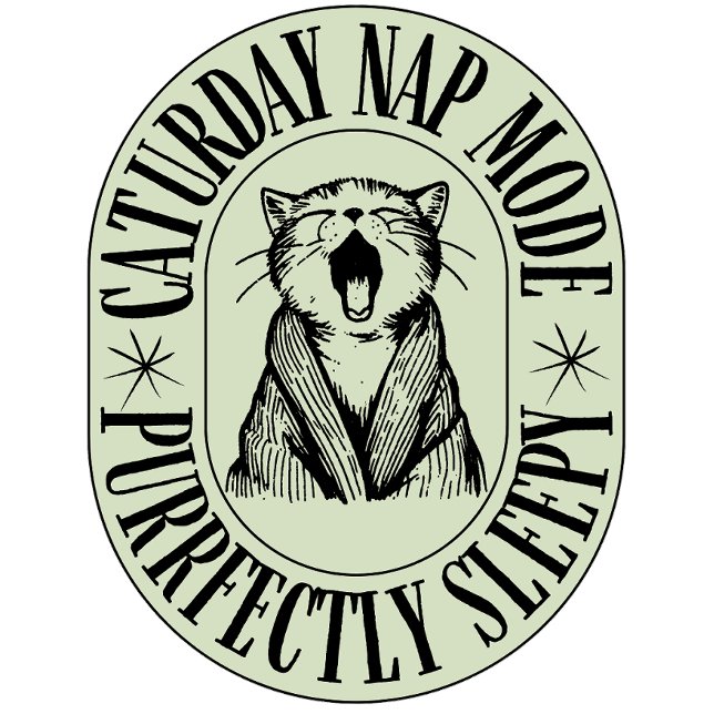 Mode Nap Caturday - T-shirt Cat Purrparfaitement a (Caturday Nap Mode)