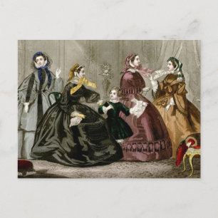 Mode Oktober 1859 Postkarte