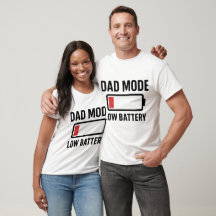 Mode papa : Batterie basse - T-shirt minimaliste a