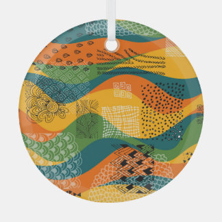 Mode-Patchwork: Entwürdigende Abstrakte Kunst Ornament Aus Glas