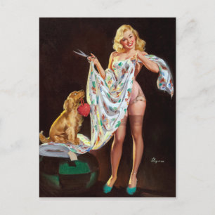 Mode-Pin-Up Postkarte