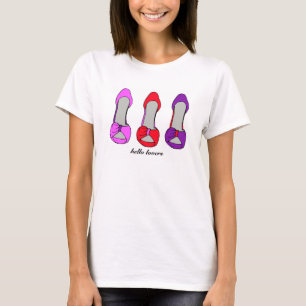 Mode Pink Lila Stiletto Heelses Red Shoe Lover T-Shirt