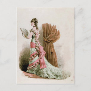 Mode Plate ~ Postkartenkleid Französisch Vintag Postkarte