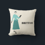 Mode Plate Woman, Retro Vintag Kissen<br><div class="desc">Dieses Vintage Frauenbild aus den 40er Jahren eignet sich perfekt für ein Schlafzimmer oder ein Wohnzimmer.</div>