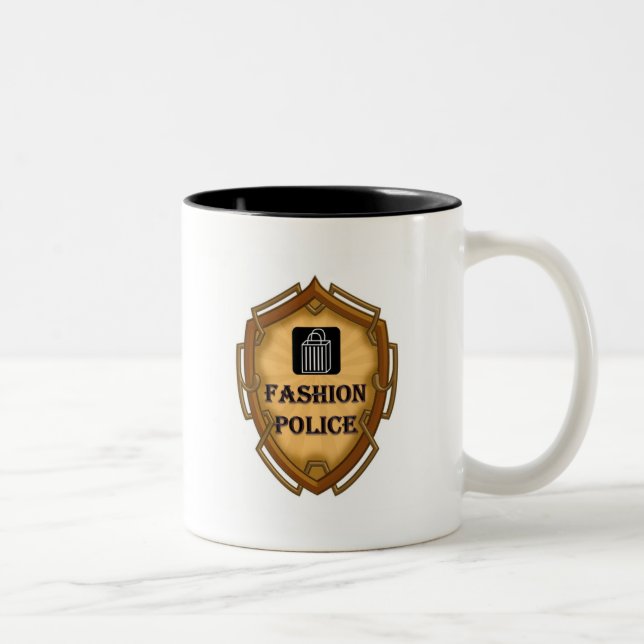 Mode-Polizei Zweifarbige Tasse (Rechts)
