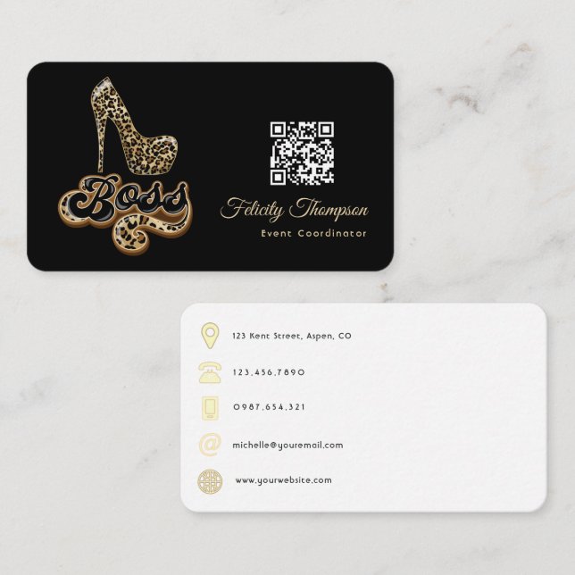 Mode-QR-Code Visitenkarte (Vorne/Hinten)