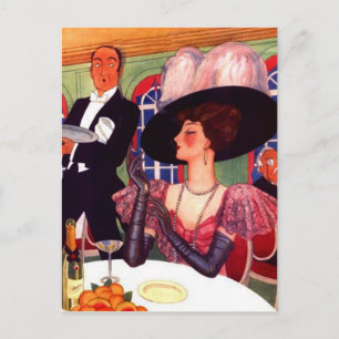 Mode rétro carte postale Style édouardien Vintage