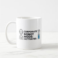 Mode Robot de Société – Mug de Bureau Drôle