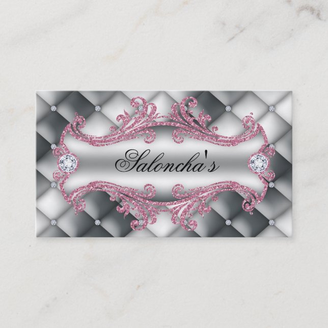 Mode-Schmuck-Maskenbildner-eleganter büscheliger Visitenkarte (Vorderseite)