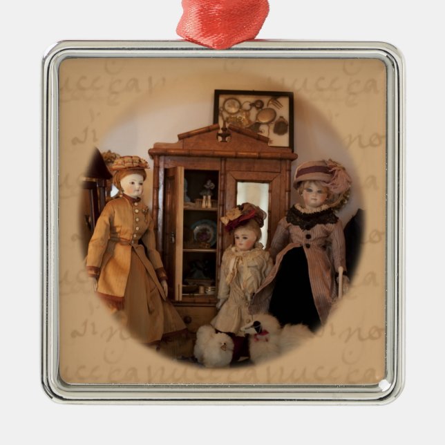 Mode Shopping Ornament Aus Metall (Vorne)