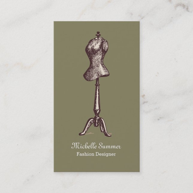 Mode-Stylist-Designer-Geschäfts-Karten-Schablone Visitenkarte (Vorderseite)