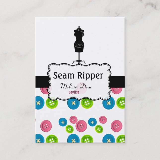 Mode-Stylist-Geschäfts-Karte Visitenkarte (Vorderseite)