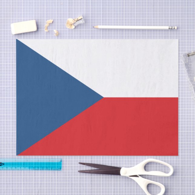 Mode tchèque, papier de soie drapeau tchèque (Artisanat)
