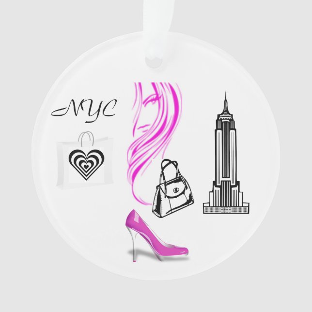 Mode-Thema-New- York Cityverzierung Ornament (Vorderseite)