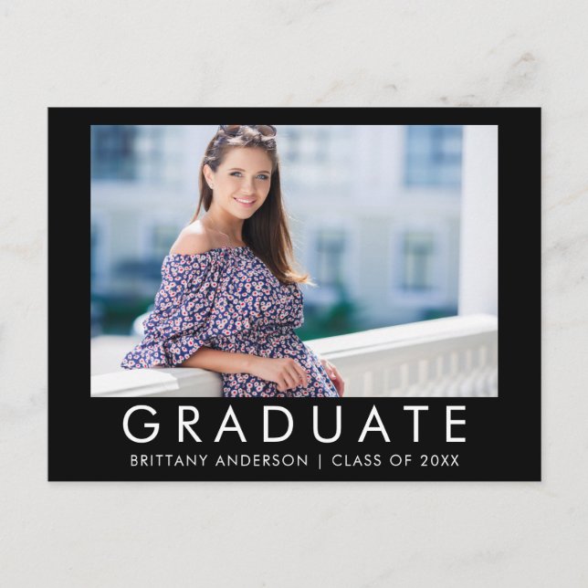 Mode Trendy Graduy Photo Party Invitation (Devant)