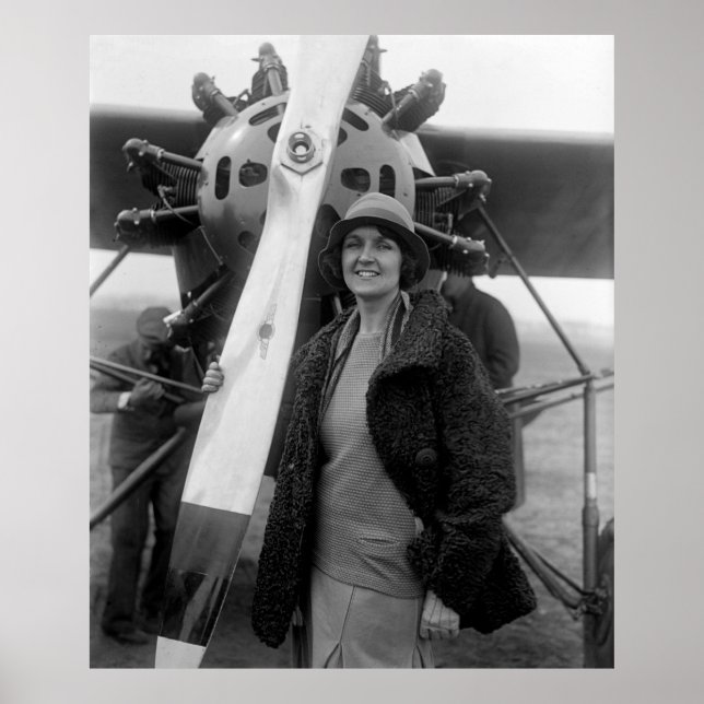 Mode trifft Luftfahrt, 1920er Poster (Vorne)