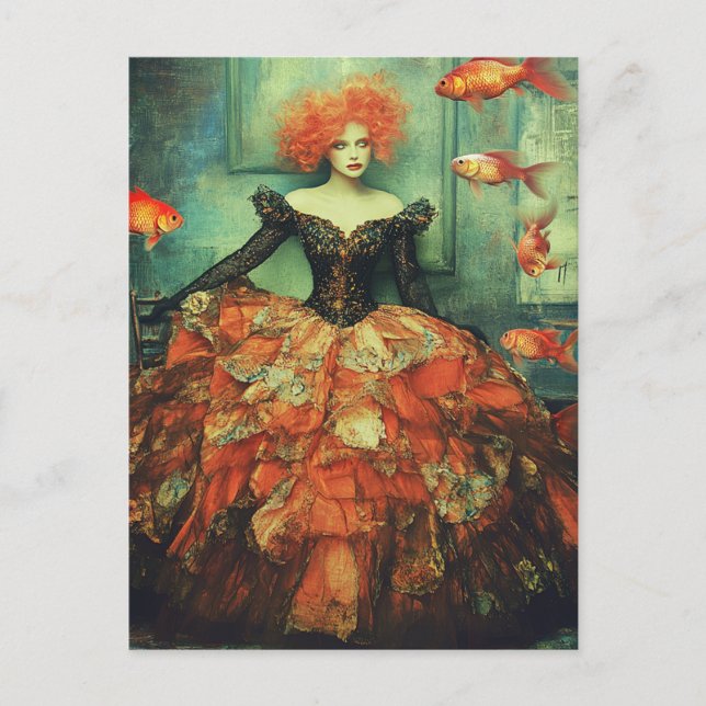 Mode und Goldfish Postkarte (Vorderseite)