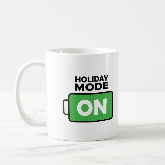 Mode Vacances Sur Motivation Design Café Lover Mug (Gauche)